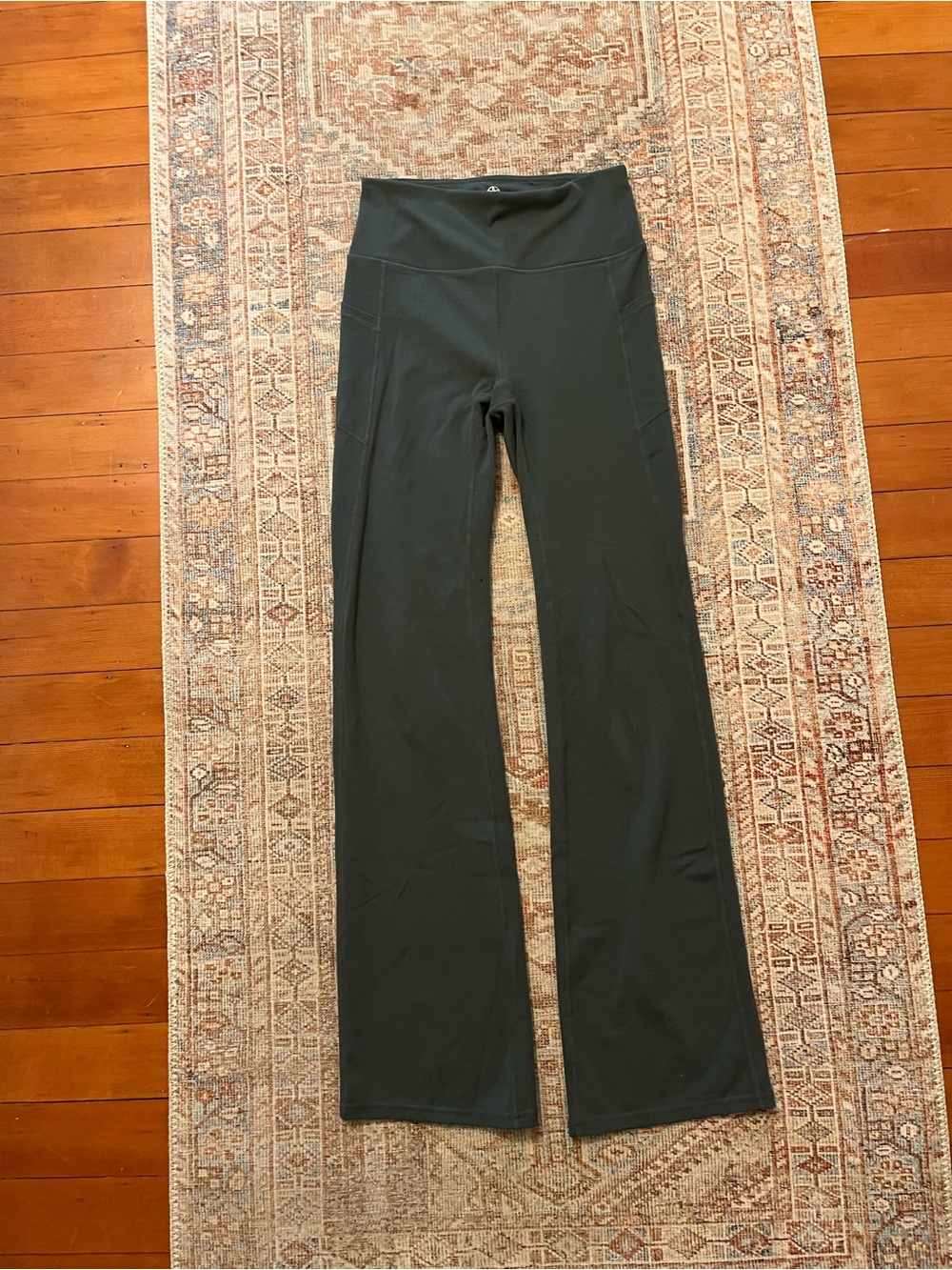 GAIAM Black Boot-Cut Flared Yoga Pants